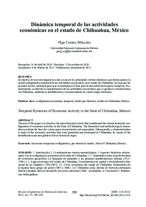 (PDF) Dinámica temporal de las actividades económicas en el estado de ...