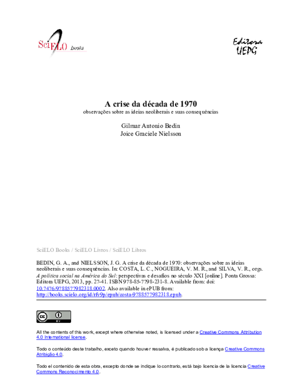 (PDF) A crise da década de 1970: observações sobre as ideias ...