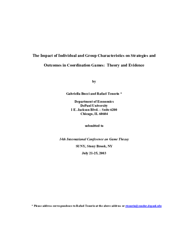 (PDF) The Impact of Individual and Group Characteristics on Strategies ...