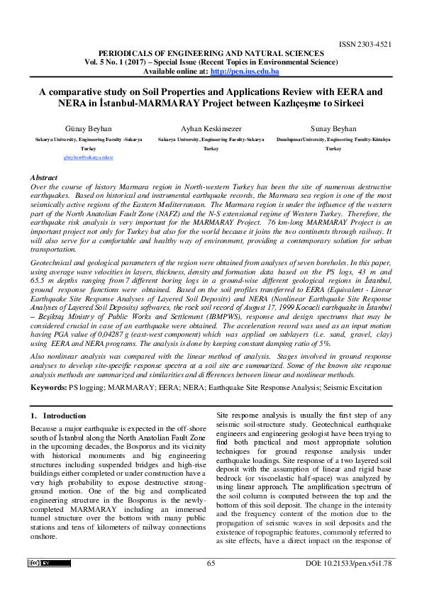 (PDF) A comparative study on Soil Properties and Applications Review ...