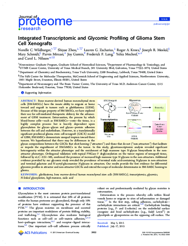 (PDF) Integrated Transcriptomic and Glycomic Profiling of Glioma Stem ...