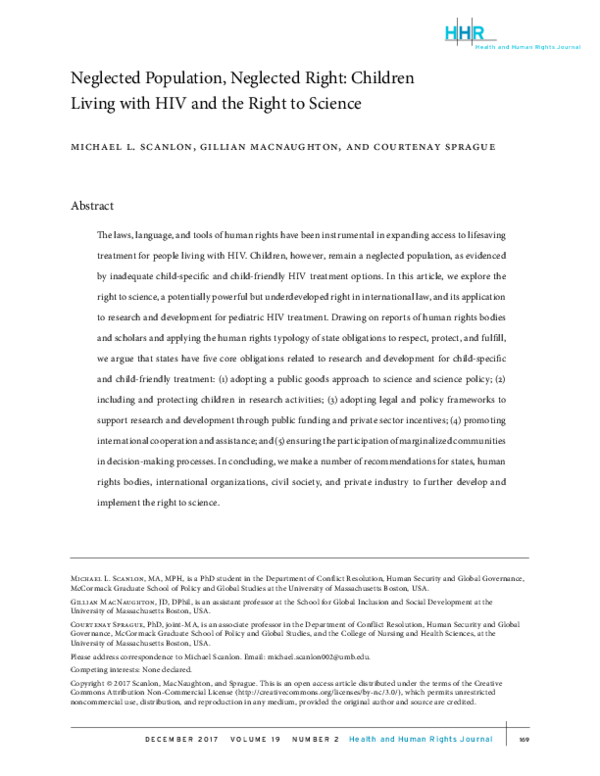 (PDF) Neglected Population, Neglected Right