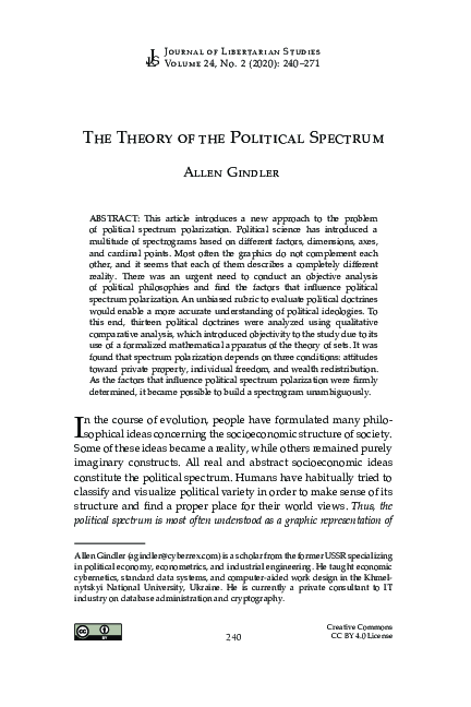 (PDF) The Theory of the Political Spectrum