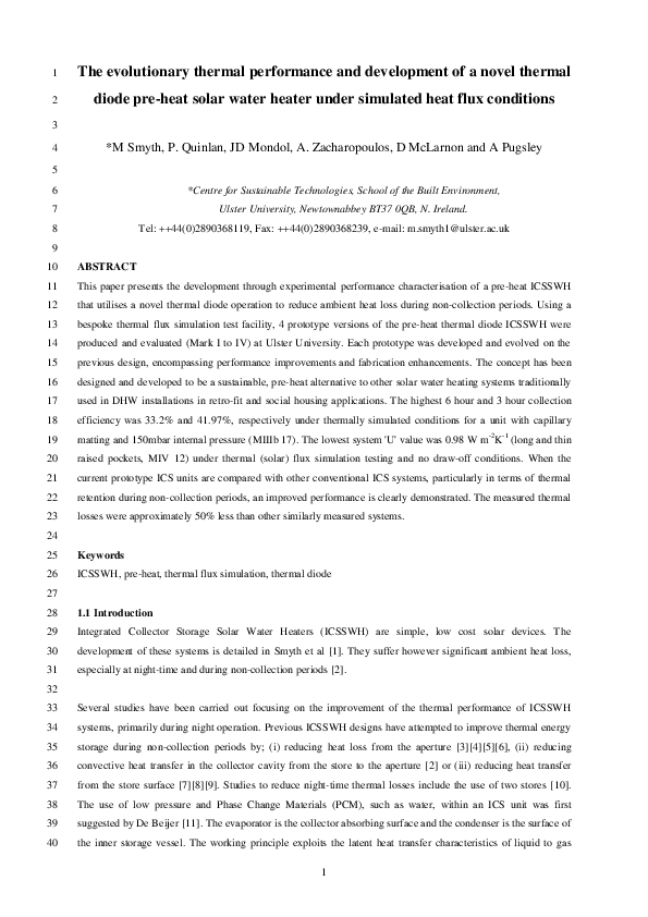 (PDF) The evolutionary thermal performance and development of a novel ...