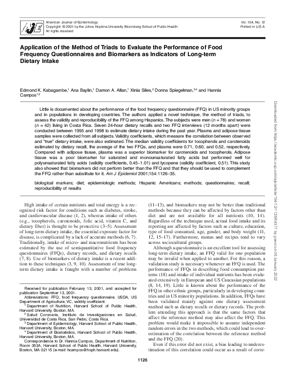 (PDF) Application of the Method of Triads to Evaluate the Performance ...