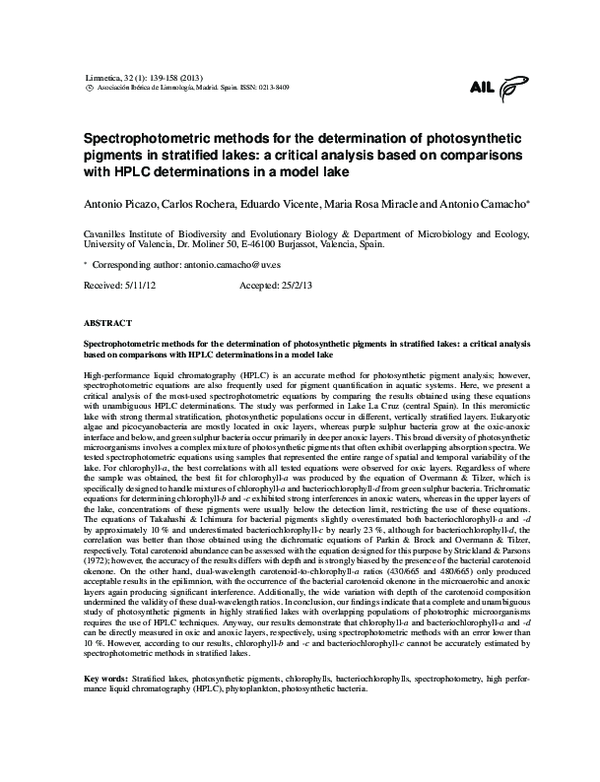 (PDF) Spectrophotometric methods for the determination of ...