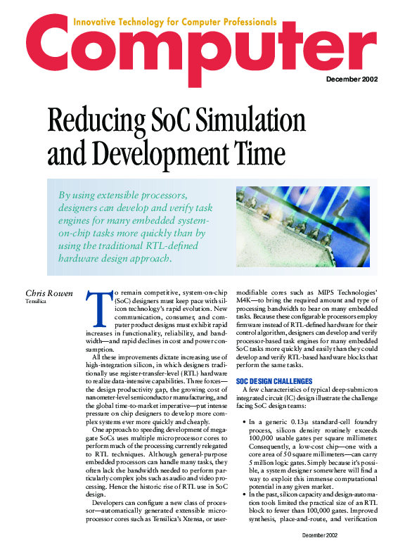 (PDF) Reducing SoC simulation and development time