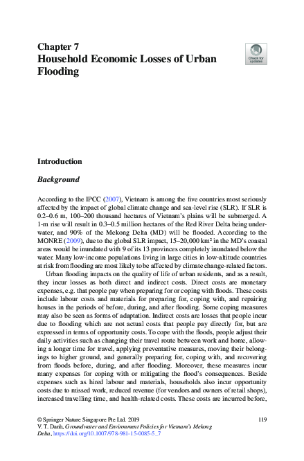 (PDF) Household Economic Losses of Urban Flooding