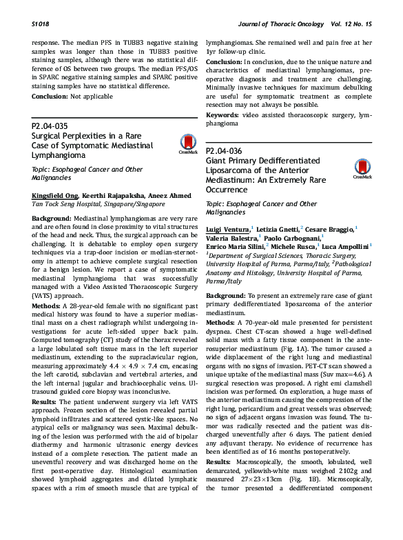 (PDF) P2.04-035 Surgical Perplexities in a Rare Case of Symptomatic ...