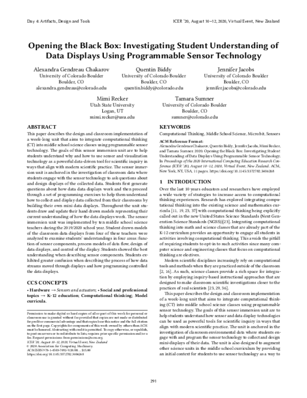 (PDF) Opening the Black Box