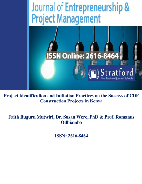 (PDF) Project Identification and Initiation Practices on the Success of ...