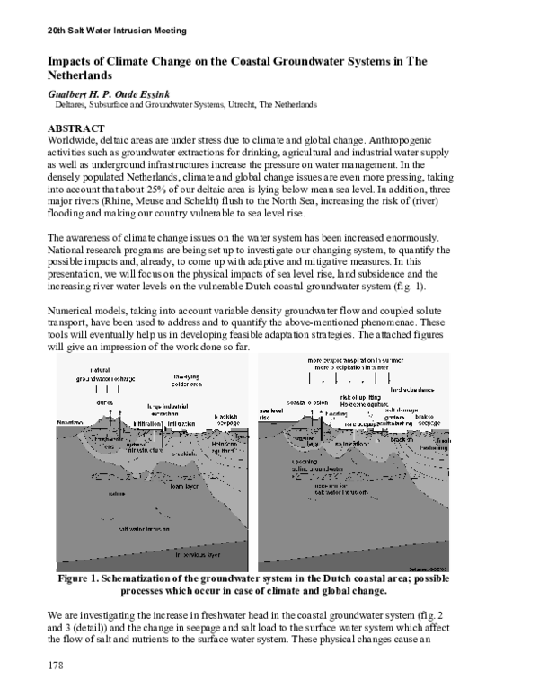 (PDF) Impacts of Climate Change on the Coastal Groundwater Systems in ...
