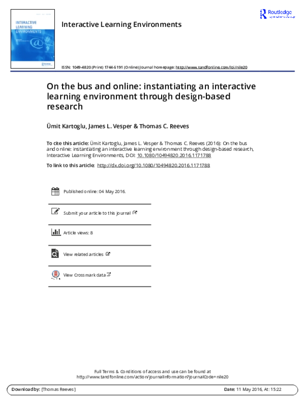 (PDF) On the bus and online: instantiating an interactive learning ...