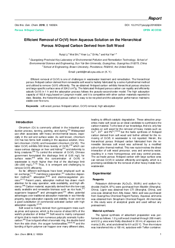 (PDF) Efficient Removal of Cr (VI) from Aqueous Solution with PPy-Fe3O4 ...
