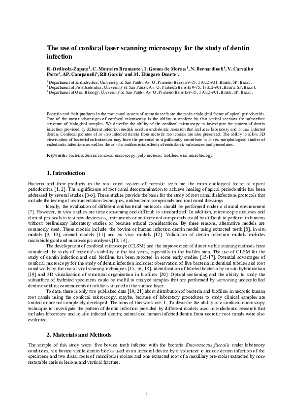 (PDF) The use of confocal laser scanning microscopy for the study of ...