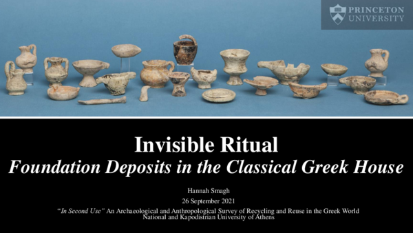 (PDF) Invisible Ritual: Foundation Deposits in the Classical Greek House