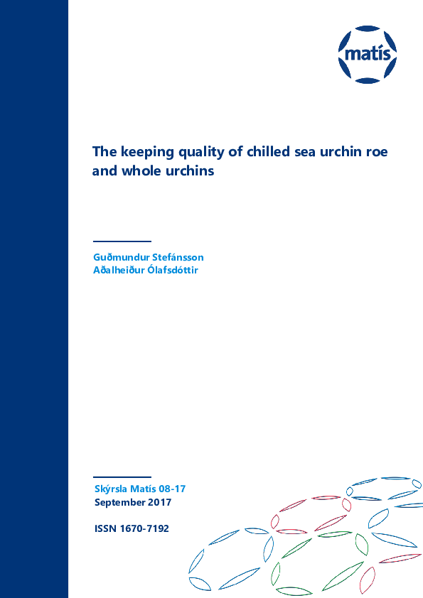 (PDF) The keeping quality of chilled sea urchin roe and whole urchins