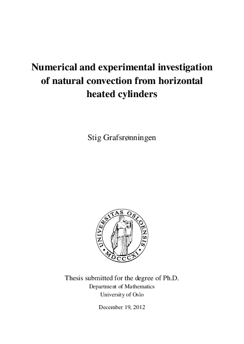 (PDF) Numerical and experimental investigation of natural convection ...