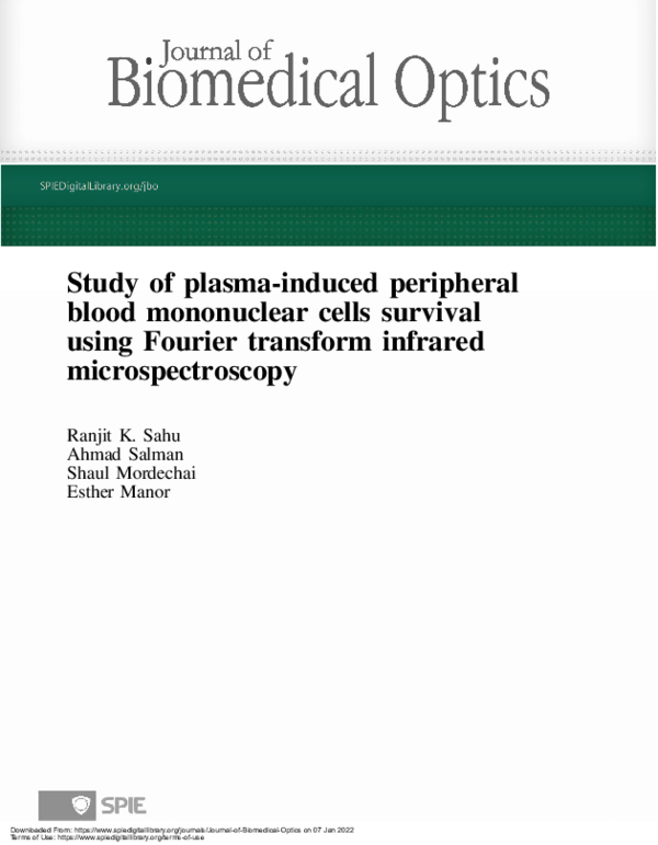 (PDF) Study of plasma-induced peripheral blood mononuclear cells ...