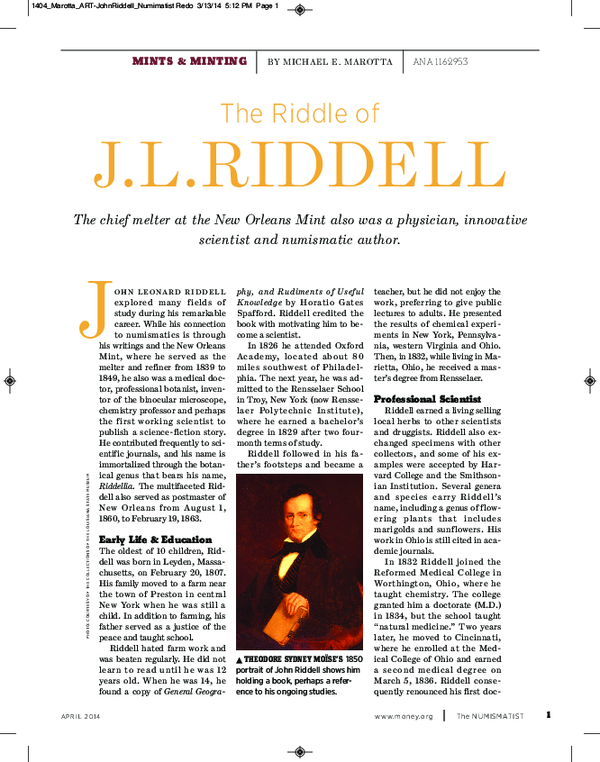 (PDF) From Texas to the Moon with John Leonard Riddell