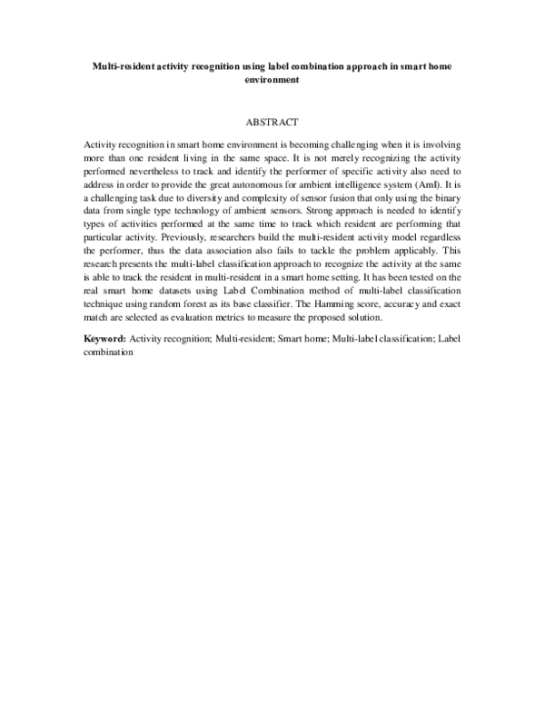 (PDF) Multi-resident activity recognition using label combination ...