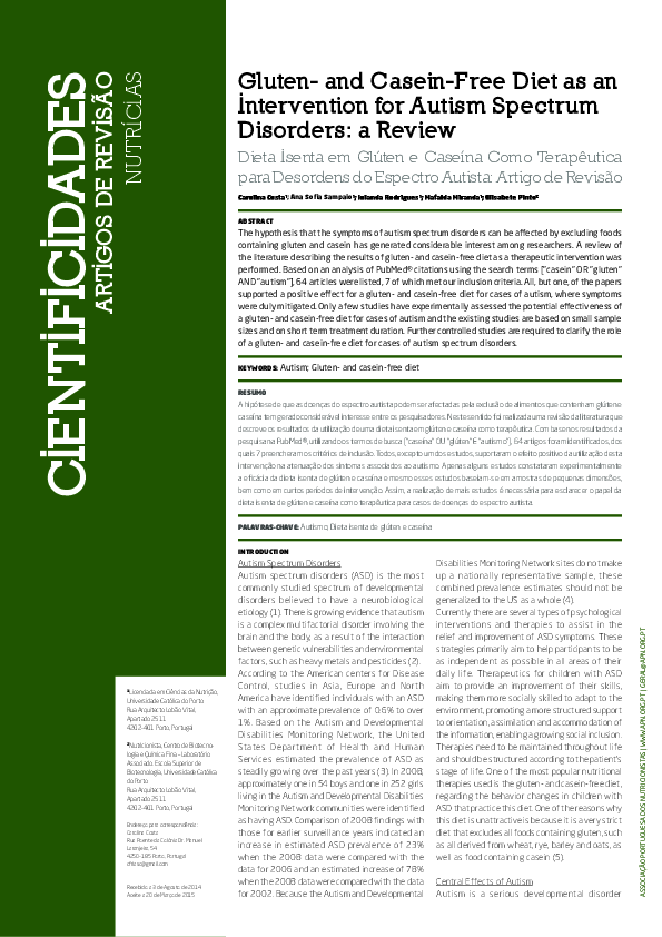 (PDF) Gluten- and Casein-Free Diet as an Intervention for Autism ...