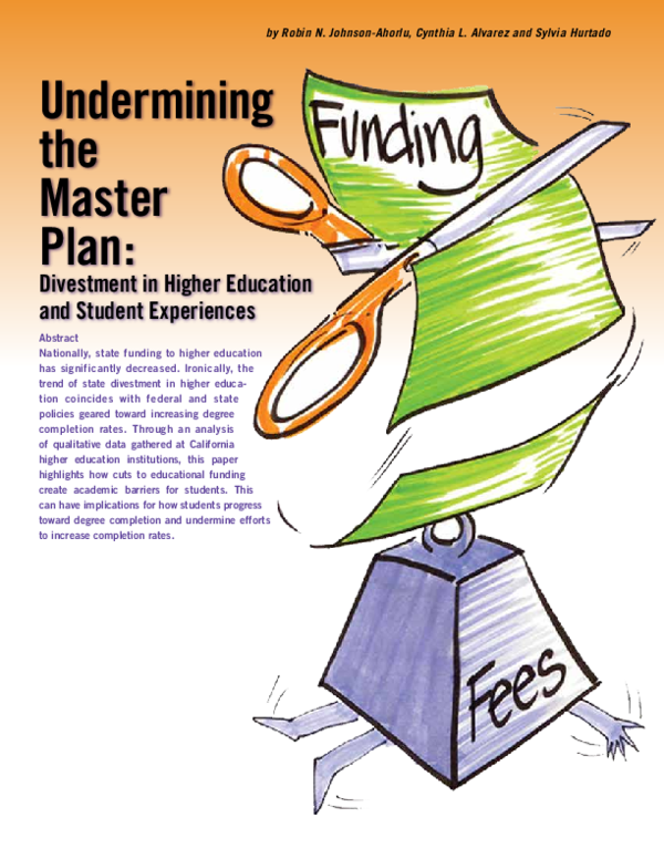 (PDF) Undermining the Master Plan: Divestment in Higher Education and ...