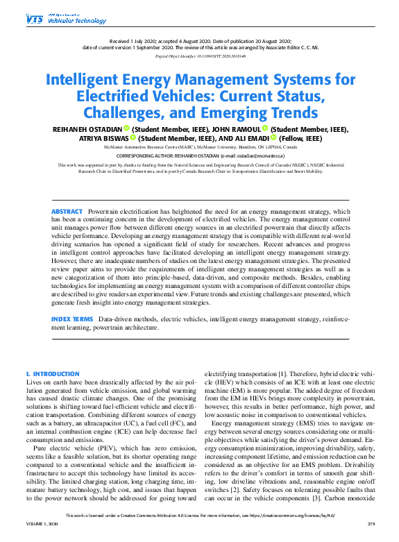 (PDF) Intelligent Energy Management Systems for Electrified Vehicles ...