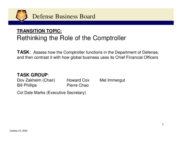 (PDF) Rethinking the Role of the Comptroller