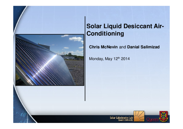 (PDF) Solar Liquid Desiccant Air- Conditioning
