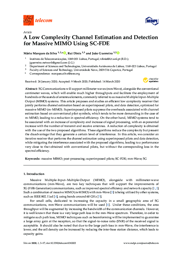 (PDF) A Low Complexity Channel Estimation and Detection for Massive ...