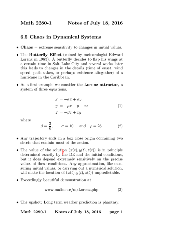 (PDF) Chaos in Dynamical Systems