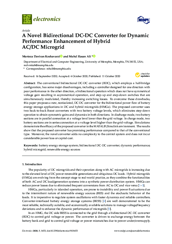 (PDF) A Novel Bidirectional DC-DC Converter for Dynamic Performance ...