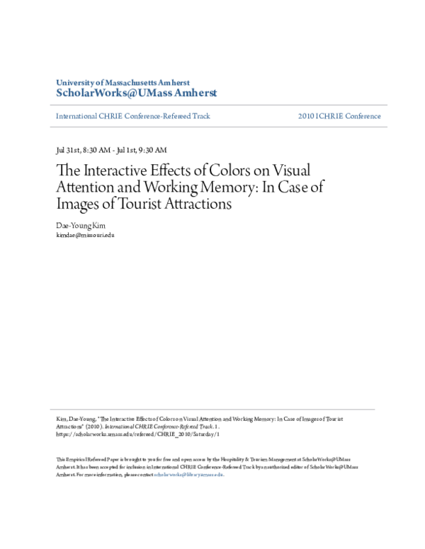 (PDF) The interactive effects of colors on visual attention and working ...