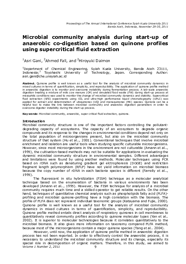 (PDF) Microbial community analysis during start-up of anaerobic co ...