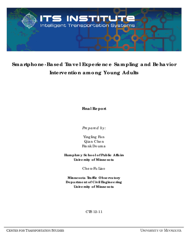 (PDF) Smartphone-Based Travel Experience Sampling and Behavior ...