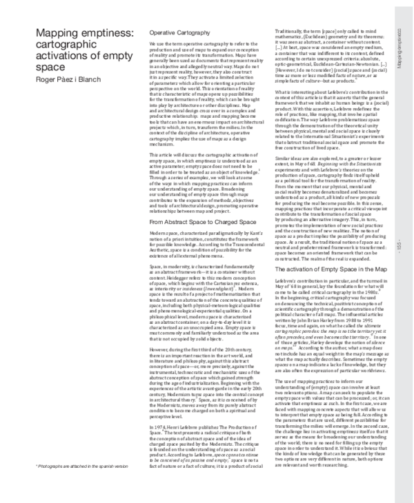 (PDF) Mapping emptiness: cartographic activations of empty space