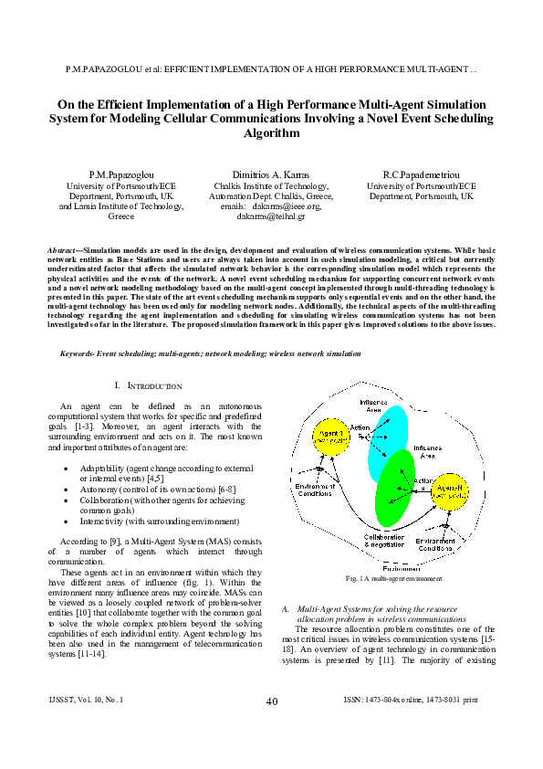 (PDF) On the efficient implementation of a high performance multi-agent ...