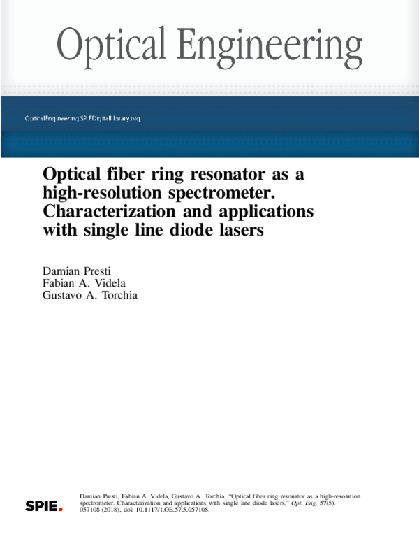 (PDF) Optical fiber ring resonator as a high-resolution spectrometer ...