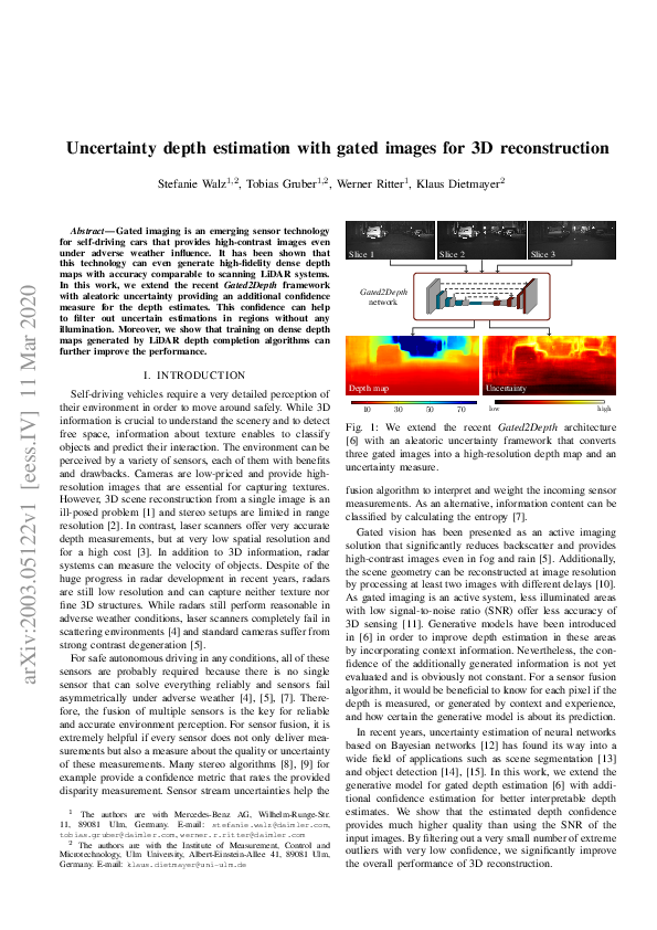 (PDF) Uncertainty depth estimation with gated images for 3D reconstruction