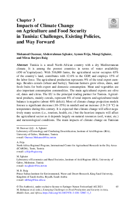 (PDF) Impacts of Climate Change on Agriculture and Food Security in ...