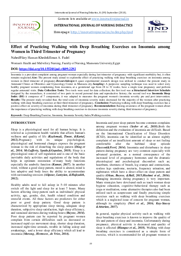 Photo inspiration: Gallery Detail: Pdf Effect Of Practicing Walking With Deep Breathing Exercises On