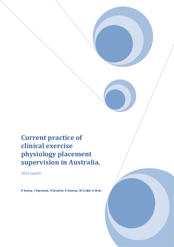 (PDF) Current Practice of Clinical Exercise Physiology Placement ...