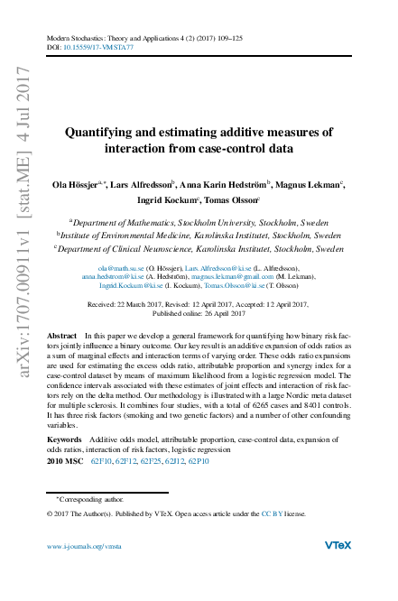 (PDF) Quantifying and estimating additive measures of interaction from ...