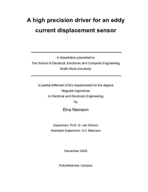 (PDF) A high precision driver for an eddy current displacement sensor