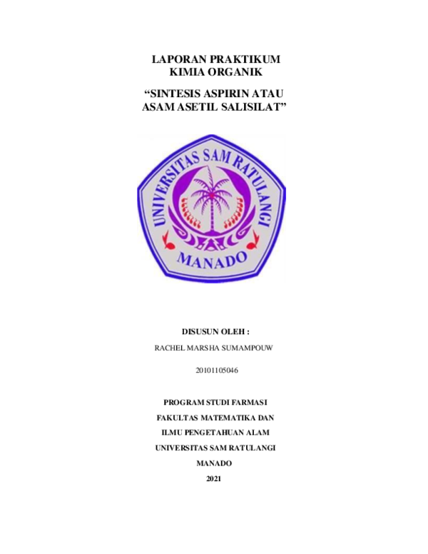 (PDF) Sintesis Aspirin Rachel Sumampouw Academia.edu