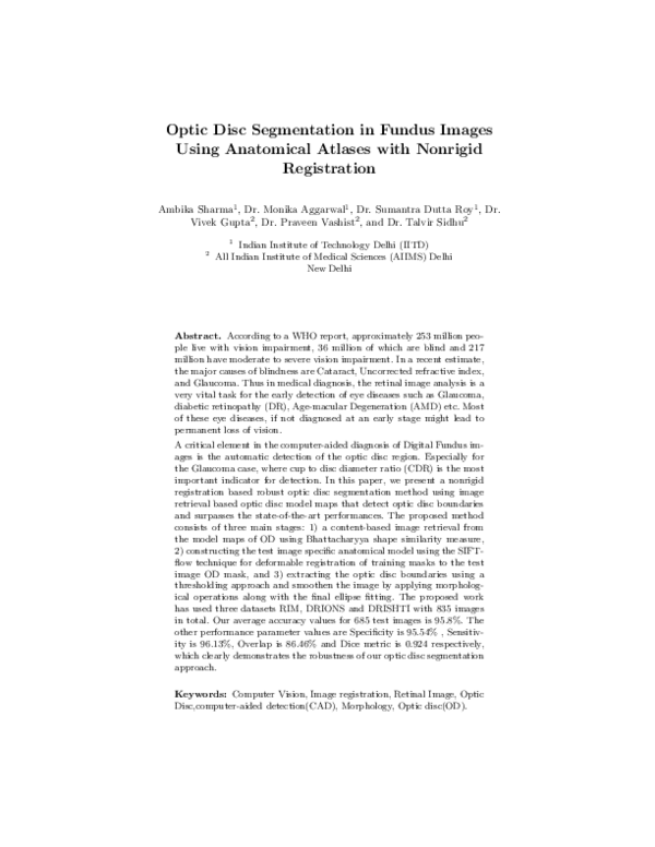 (PDF) Optic Disc Segmentation in Fundus Images Using Anatomical Atlases ...
