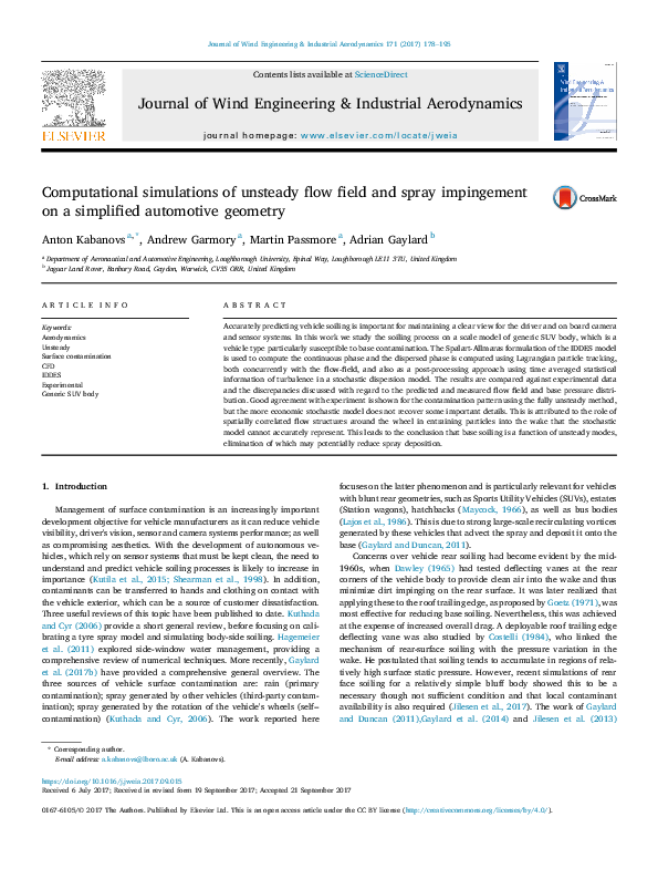 (PDF) Computational simulations of unsteady flow field and spray ...