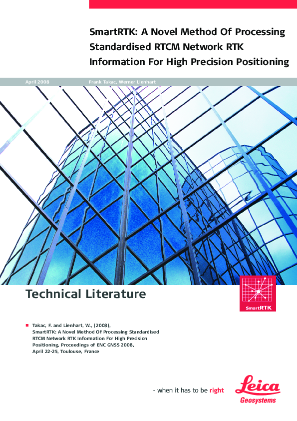 (PDF) SmartRTK : A Novel Method Of Processing Standardised RTCM Network ...