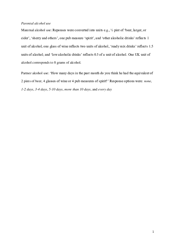 (PDF) The effect of parental drinking on alcohol use in young adults ...